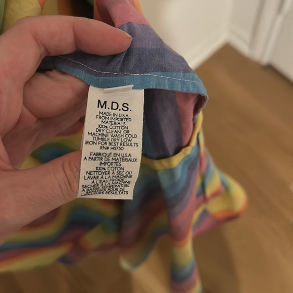 MDS Stripes Rainbow Ruffle Maxi Dress - Picture 6 of 7